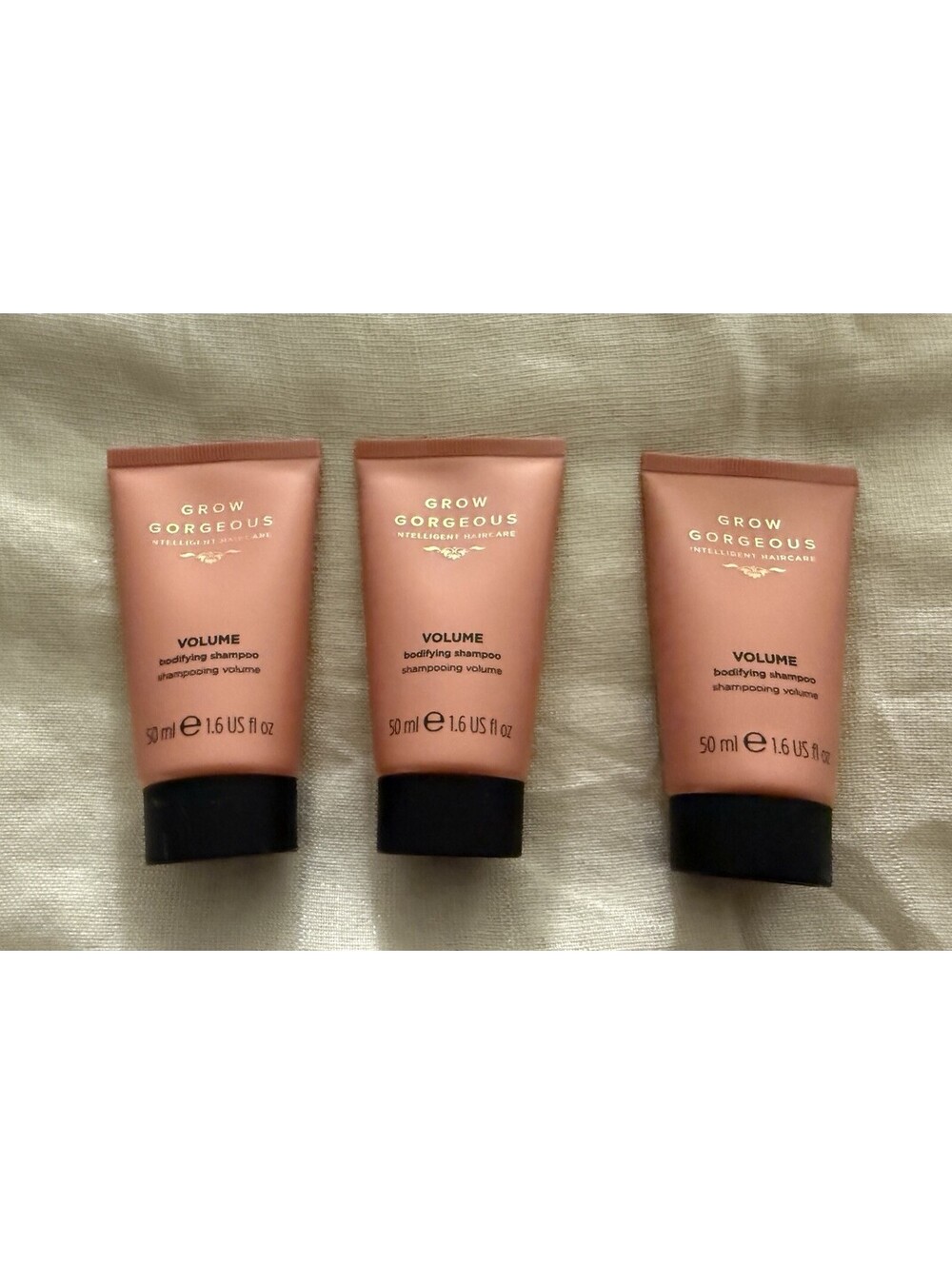 Grow Gorgeous Volume Bodifying Shampoo 1.6 oz 50ml Travel Size LOT OF 3 NEW